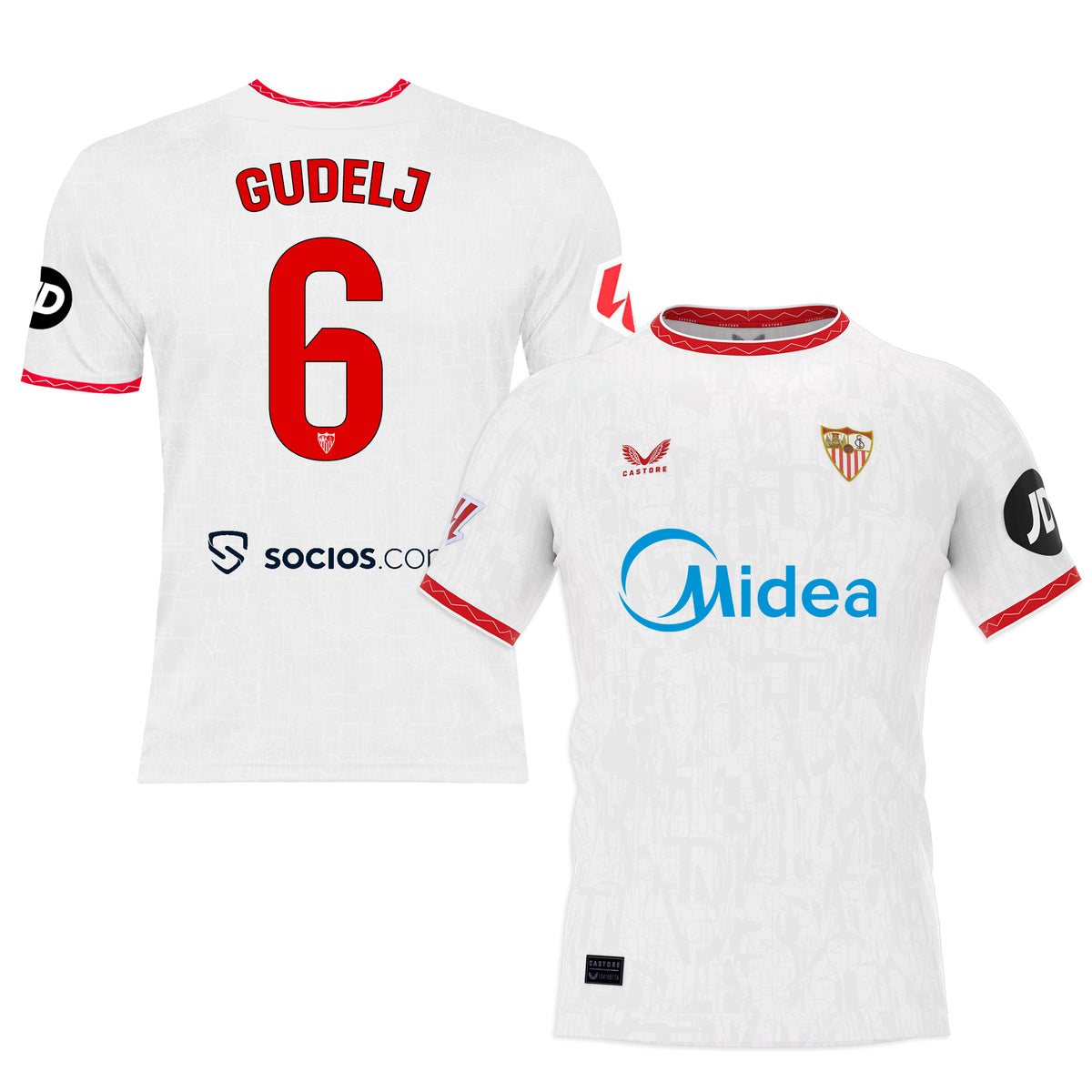 Gudelj Camiseta 1ª blanca niño 24/25