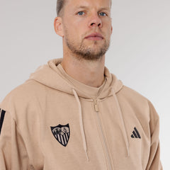 Sudadera adulto con capucha Sevilla FC 25/26 beige