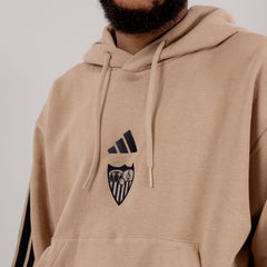 Sudadera adulto con capucha Sevilla FC 25/26 beige
