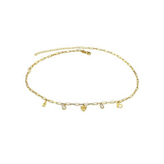 Gargantilla Mini Charms Plata baño oro