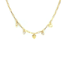 Gargantilla Mini Charms Plata baño oro