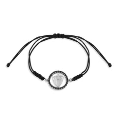 Pulsera escudo plata y circonitas