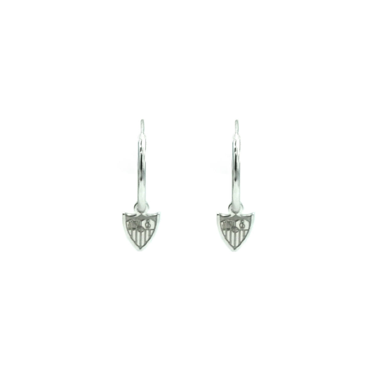 Argollas plata lisa con escudo