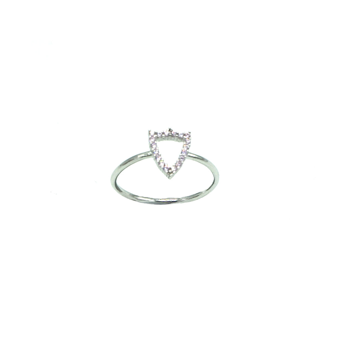 Sortija plata escudo circonitas