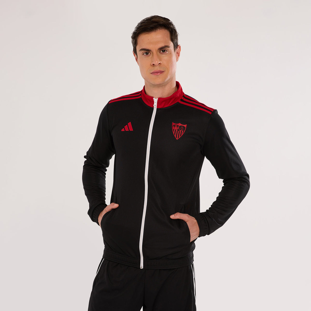 Sudadera negra prematch adulto 25/26