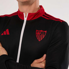 Sudadera negra prematch adulto 25/26