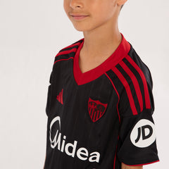 Camiseta niño 3ª Sevilla FC 25/26 negra