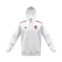 Sudadera adulto con capucha Sevilla FC 25/26 blanca