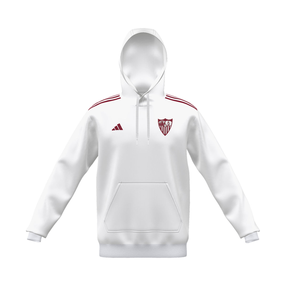 Sudadera niño con capucha Sevilla FC 25/26 blanca