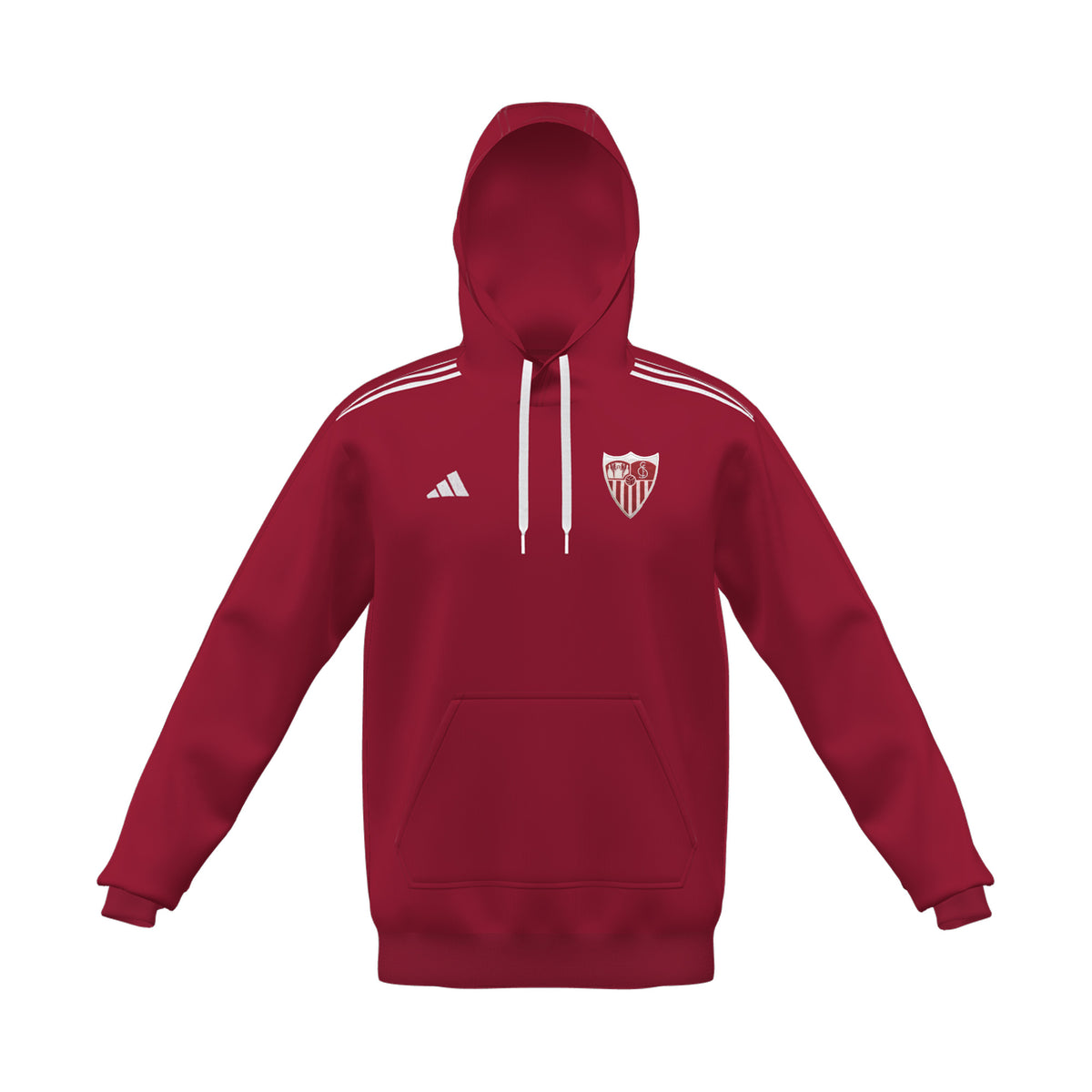 Sudadera adulto con capucha Sevilla FC 25/26 roja