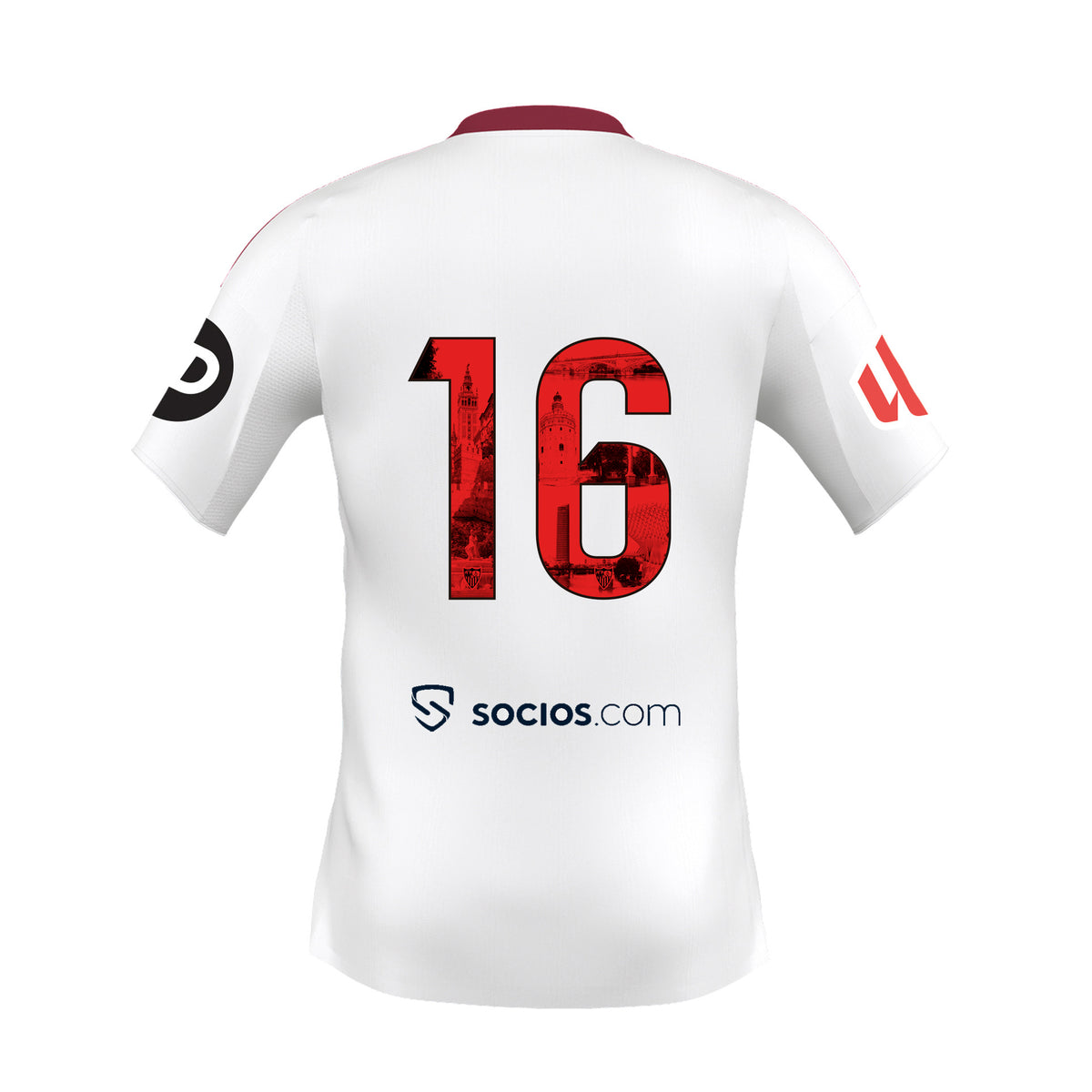 Camiseta dorsal ciudad de Sevilla Nº16 Adulto 1ª Sevilla FC 25/26
