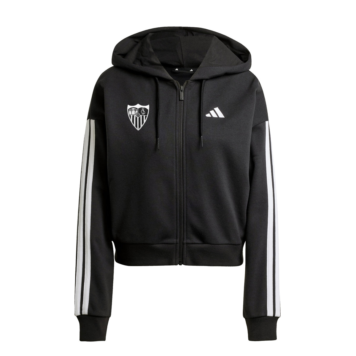 Sudadera mujer con capucha Sevilla FC 25/26 negra
