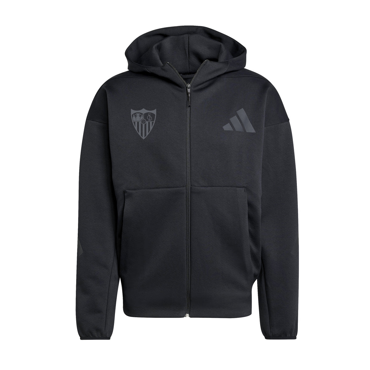 Sudadera adulto con capucha Sevilla FC 25/26 negra