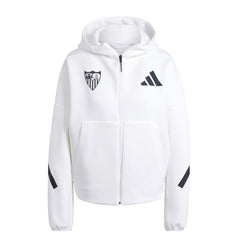 Sudadera mujer con capucha Sevilla FC 25/26 blanca
