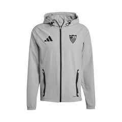 Sudadera adulto con capucha Sevilla FC 25/26 gris