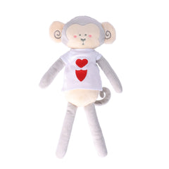 Mono de peluche gris para bebés