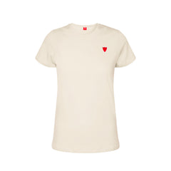 Camiseta beige escudo bordado 23/34 Mujer