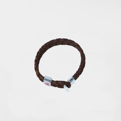 Pulsera cierre correílla marrón