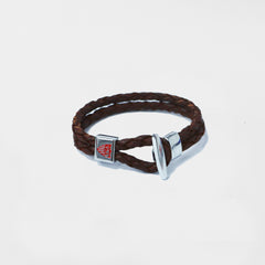 Pulsera cierre correílla marrón