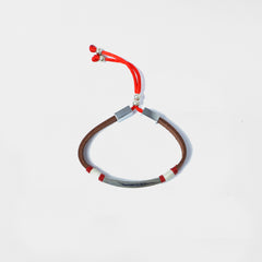 Pulsera chapa laser marrón