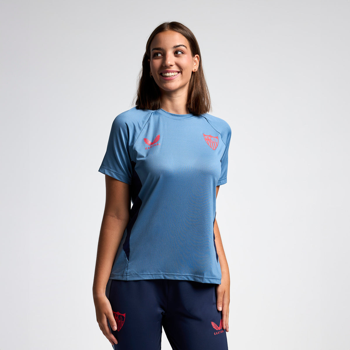 Camiseta celeste entrenamiento mujer 24/25