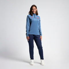 Sudadera celeste media cremallera entrenamiento mujer 24/25