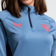 Sudadera celeste media cremallera entrenamiento mujer 24/25