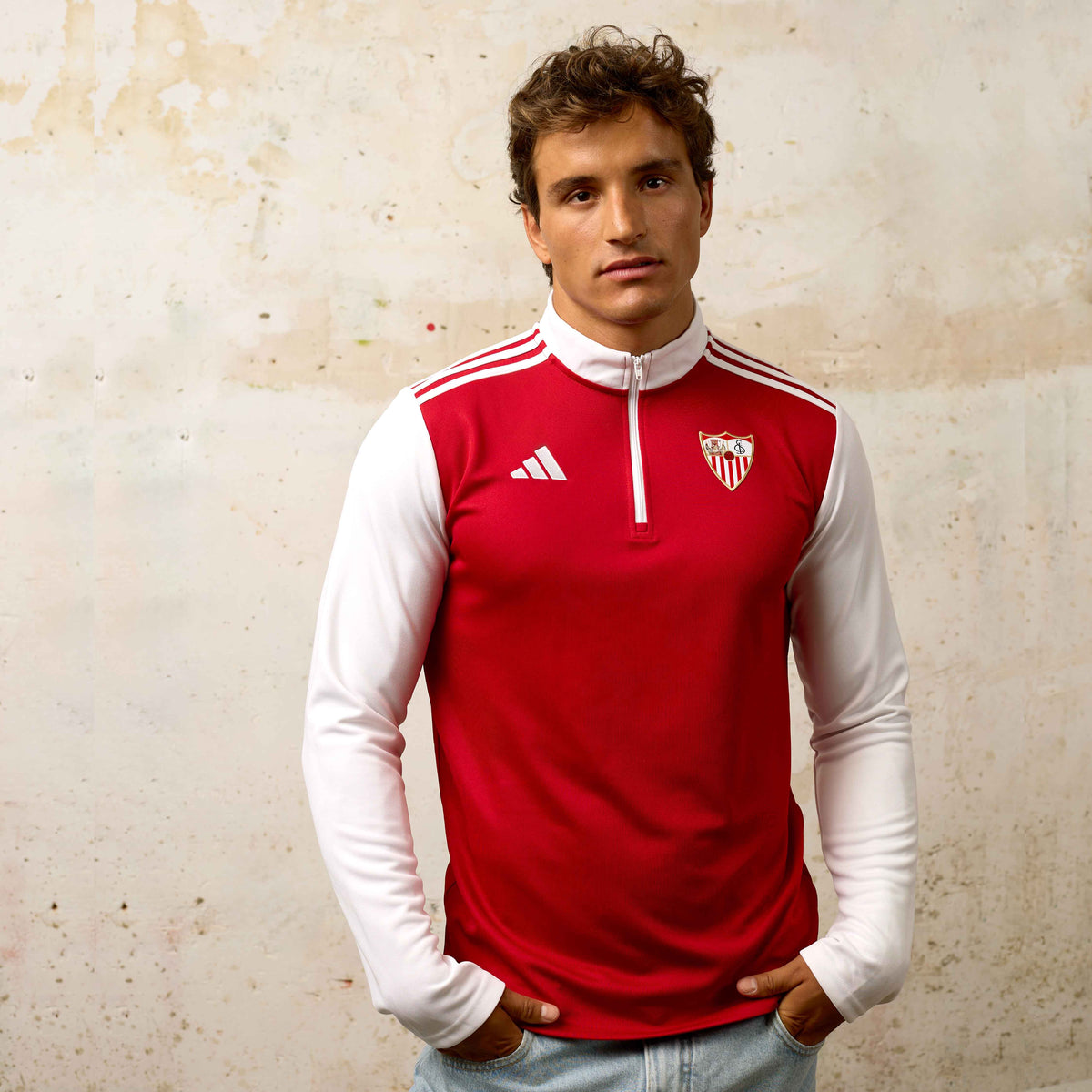 Sudadera roja prematch adulto 25/26