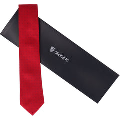 Corbata roja tramas bordadas