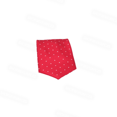 Corbata roja con lunares blancos