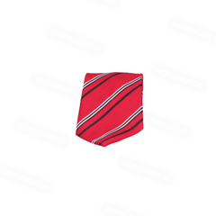 Corbata roja con rayas diagonales